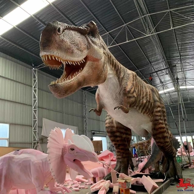 Dinosaure animatronique réaliste de 15 m, dinosaure Jurassic Park T Rex grandeur nature