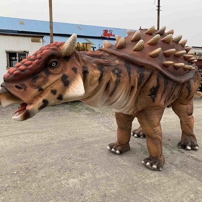 Costume de dinosaure réaliste de couleur naturelle Costume d'ankylosaure à contrôle manuel