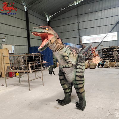 Costume réaliste de dinosaure Velociraptor grandeur nature pour spectacle sur scène