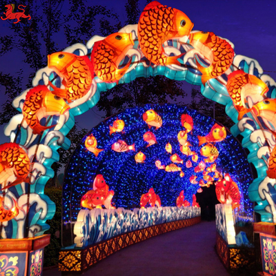 Lanternes chinoises personnalisées par coutume de forme de lanterne de festival chinois de centre commercial