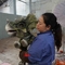 Marionnette réaliste molle légère, marionnette de main de Triceratops