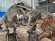 Modèle de dinosaure de robot de dilophosaurus d'animatronique de dinosaure du parc 3D de dinosaure