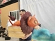 Couleurs réalistes de Dragon Hand Puppet In Custom de silicone d'appui vertical de partie de Cosplay de dinosaure de longueur faite sur commande