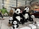 Animaux réalistes et animés de la famille Panda pour le parc à thème