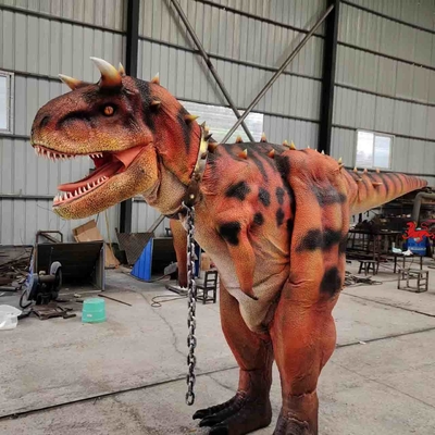 Contrôle manuel d'âge adulte de costume de dinosaure réaliste de Carnotaurus pour l'exécution
