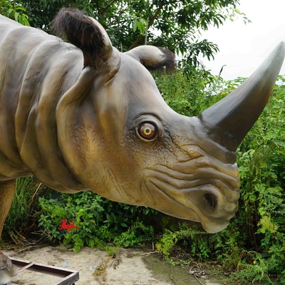 Modèle de rhinocéros Sondaicus d'animaux animatroniques réalistes étanches