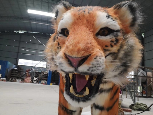 Modèle de tigre animatronique couleur réaliste âge adulte résistant aux intempéries