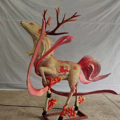 Mythologie chinoise pi animal Jiu d'animatronique réaliste personnalisable