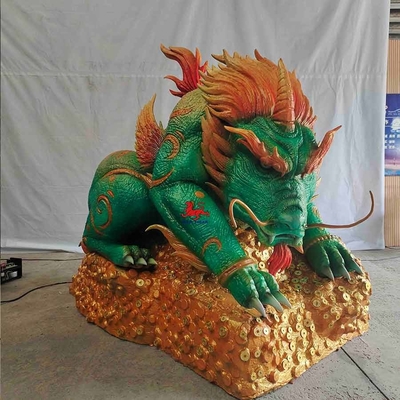 Les créatures mythologiques chinoises d'animaux grandeur nature sains réalistes bravent des troupes