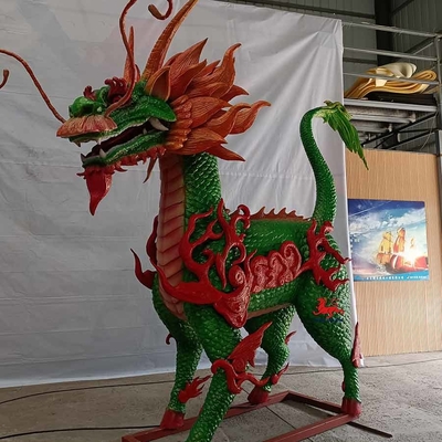 Animaux réalistes bourrés d'appui verticaux pour la location avec le mouvement et la personnalisation saine Qilin