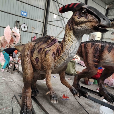 4M Long Lifelike Animatronic hurlant Parasaurolophus avec la bouche lueur ouverte et d'oeil