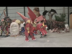 Costume rouge de dragon de mouche